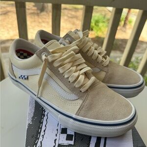 Vans Skate Old Skool 'Checkerboard - Off White'- size 8 men